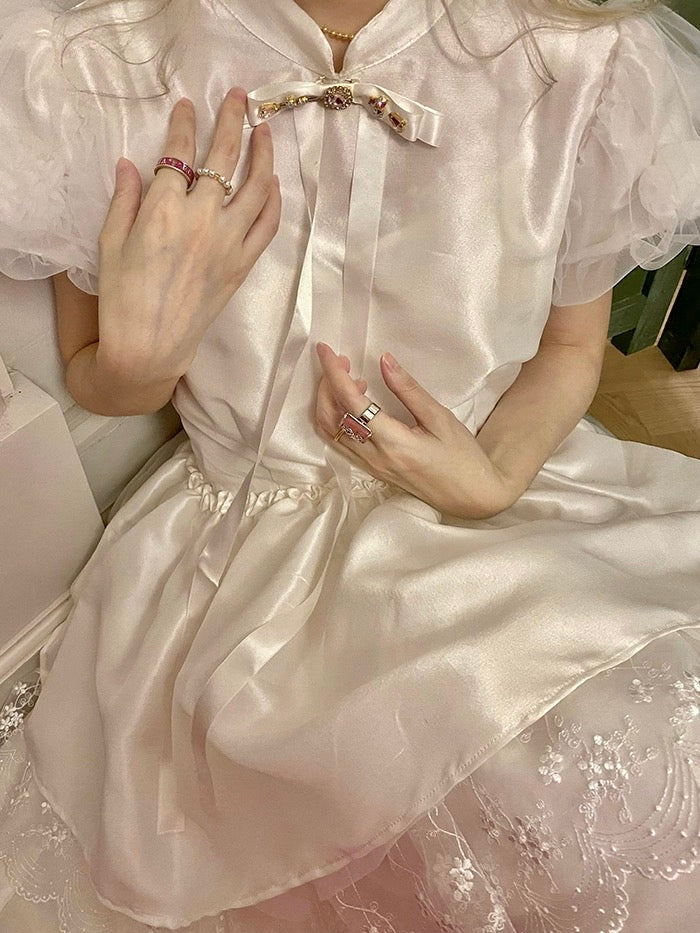 Get trendy with [August Unicorn] Wedding Birthday Cake Dress - Dresses available at Peiliee Shop. Grab yours for $268 today!