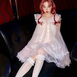 Get trendy with [August Unicorn] Rose romance transparent outer dress - Dresses available at Peiliee Shop. Grab yours for $75 today!
