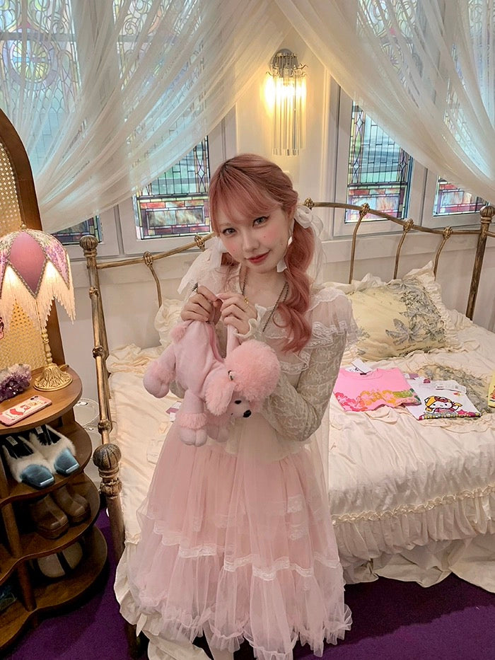 Get trendy with [August Unicorn] Rose romance transparent outer dress - Dresses available at Peiliee Shop. Grab yours for $75 today!