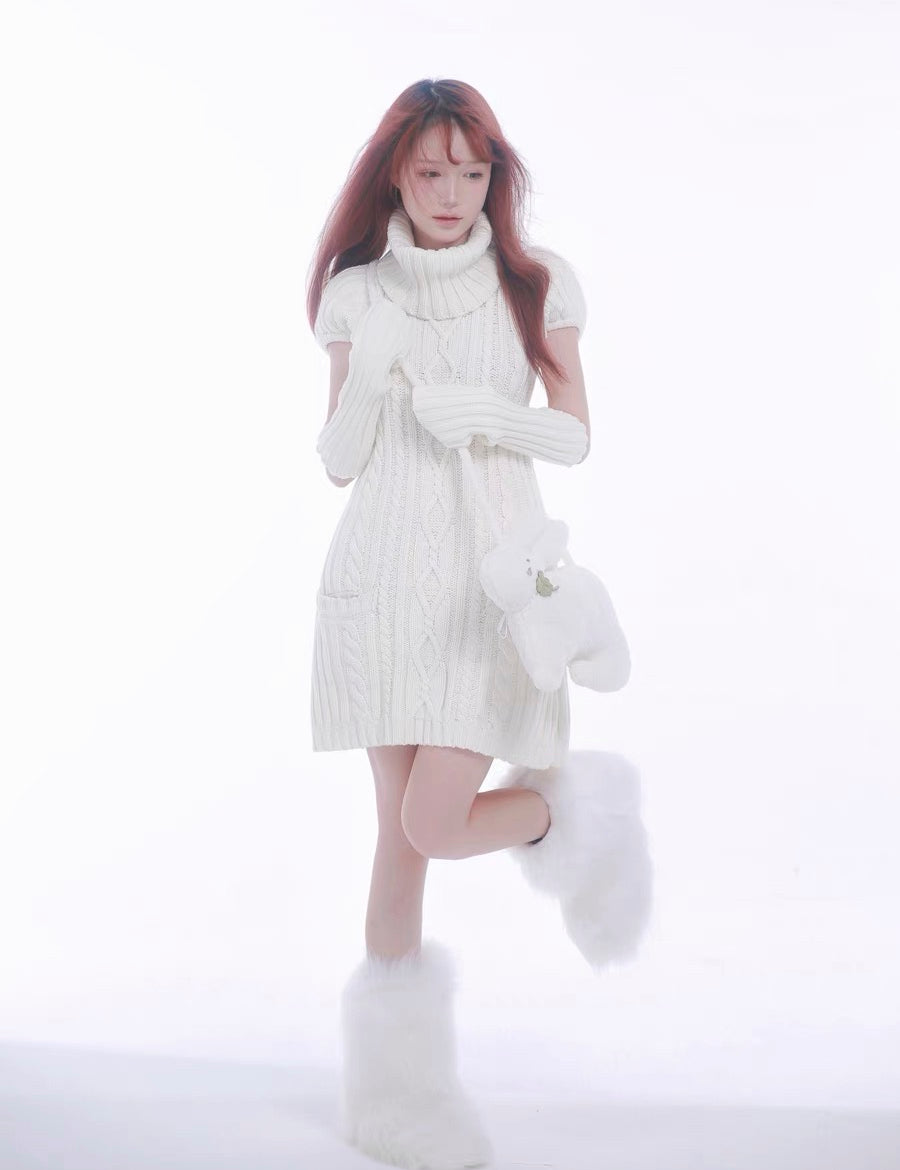 Get trendy with Rose Island Soft Snow White Princess Knitting Dress with removable collar Christmas - Dresses available at Peiliee Shop. Grab yours for $69 today!