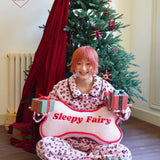 Sleepy Fairy Coral Fleece Leopard Bow Pajama Set