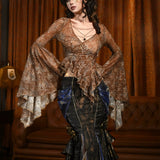 Blood Supply • Golden Hour Baroque Ruffle Blouse