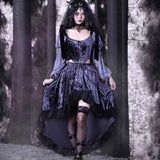 Get trendy with [Blood Supply] Moon Goddess Velvet Trailing Lace Skirt - Clothing available at Peiliee Shop. Grab yours for $41 today!