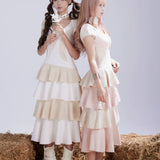 Rose Island Pink Twin Souls Princess Midi Dress