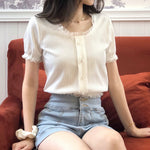 Get trendy with [SALE] Ice creamy crop top shirt - Dresses available at Peiliee Shop. Grab yours for $14 today!