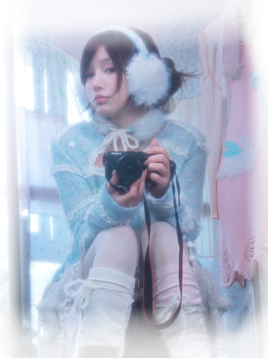 Get trendy with Rose Island 24AW Gift - Faux Fur Mini Pom Pom Scarf -  available at Peiliee Shop. Grab yours for $18 today!