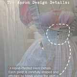 [Sold out forever — just here to be remembered ♡] Silly Solkatt Alice’s Angel Aura White Gingham Apron Set