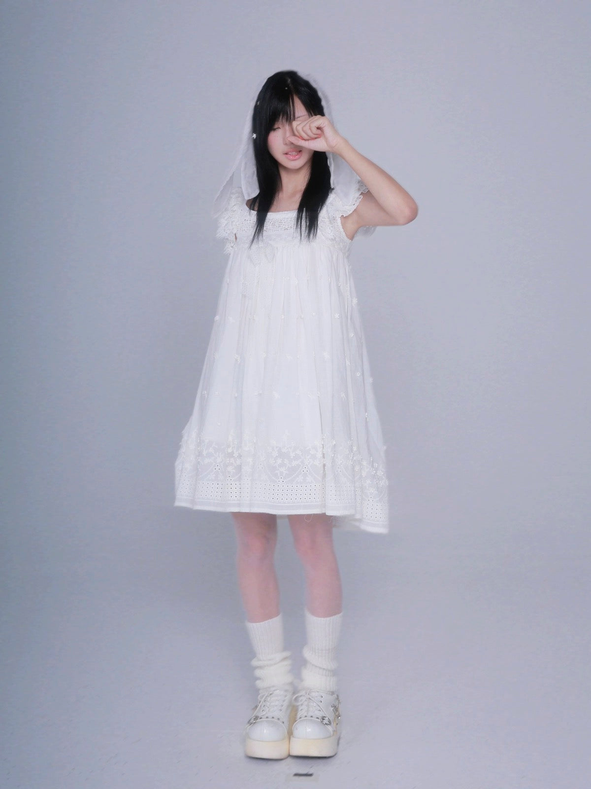 Get trendy with Angel Energy Cotton Mini Dress - Dress available at Peiliee Shop. Grab yours for $56 today!