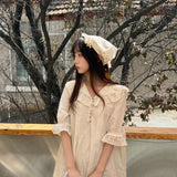 Pacific Position Freesia Memoir Antique Doll Coquette Core Linen Dress