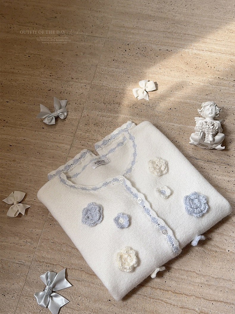 Get trendy with Snow White’s Floral Knitted Cardigan - Sweater available at Peiliee Shop. Grab yours for $23 today!