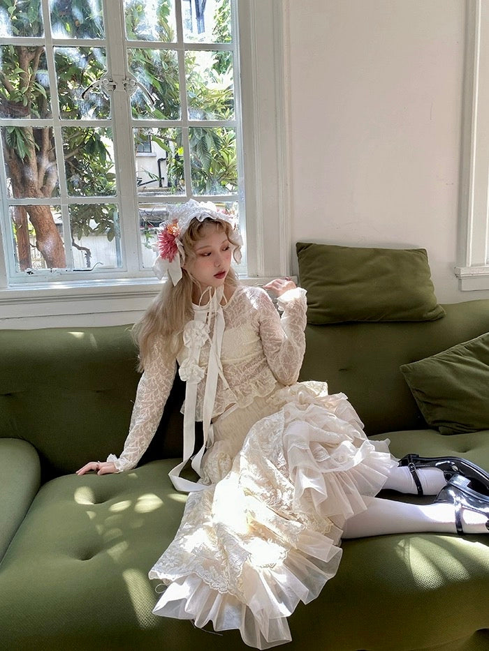 Get trendy with [August Unicorn] Wedding Lace Cake  Skirt - Dresses available at Peiliee Shop. Grab yours for $129 today!