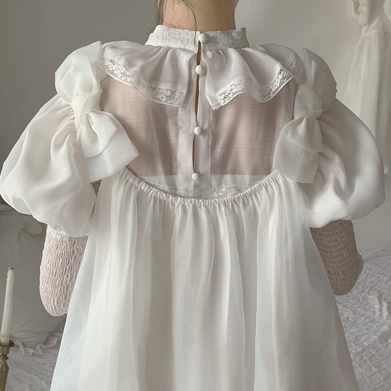 Get trendy with [Nololita] Hallucination Rose The Missing Moon Silk Like Cotton Shirt Christmas - Shirts & Tops available at Peiliee Shop. Grab yours for $36 today!