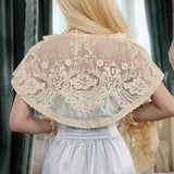 BloodSupply Happy Birthday Mousse Date Vintage Lace Scarf Cape