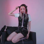 Get trendy with [Evil tooth] Punk Leather Pumpkin Pants - Shirts & Tops available at Peiliee Shop. Grab yours for $42 today!