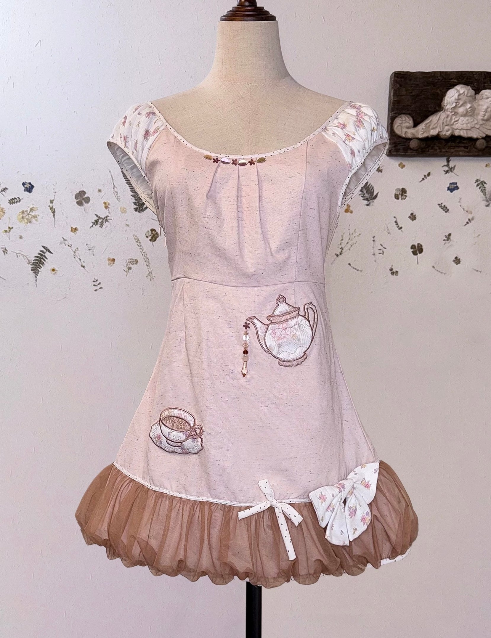 Rose Island Forest Tea Party Vanilla Tea Mini Dress