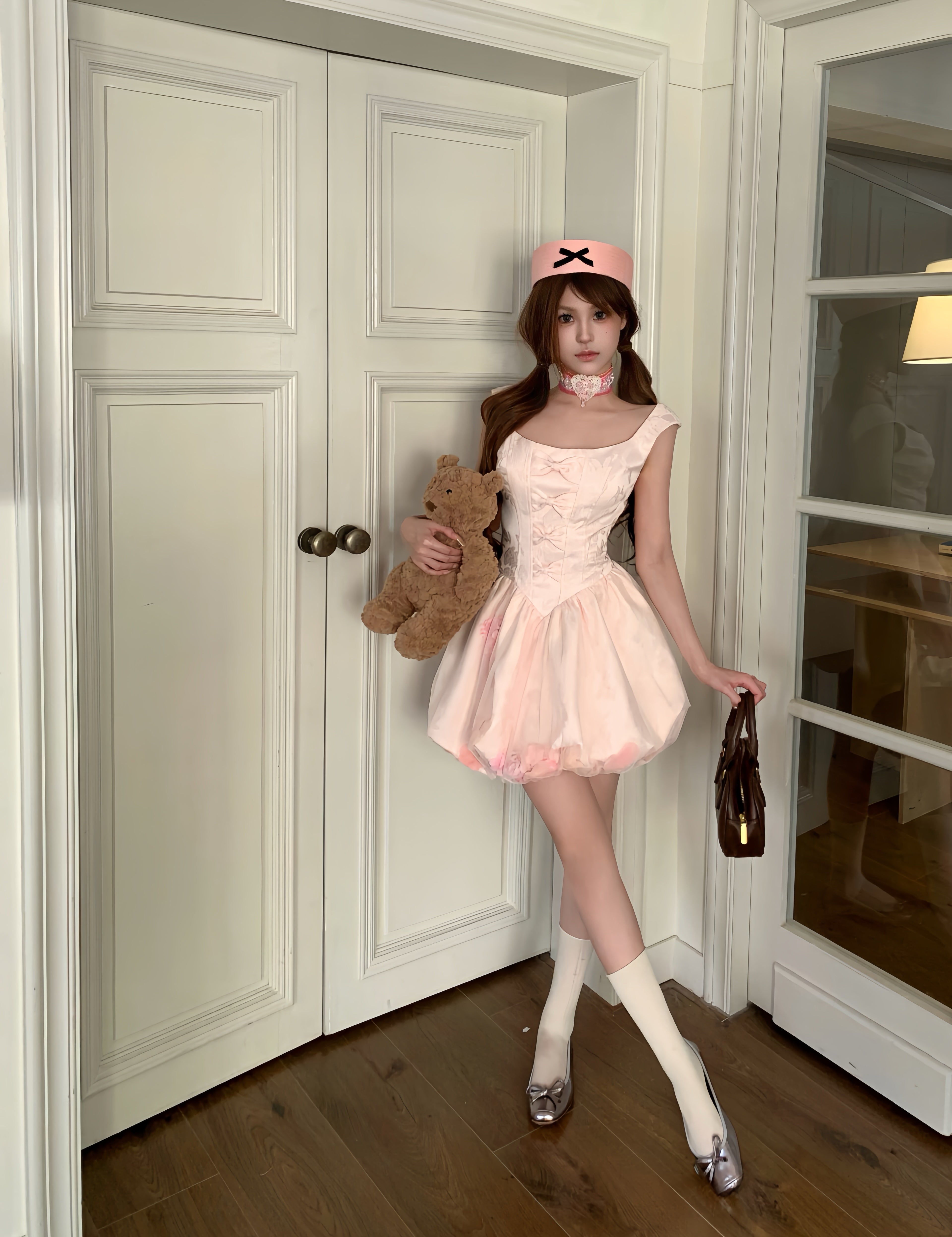 Get trendy with Rose romance 3D flower petals mini dress - Clothing available at Peiliee Shop. Grab yours for $39 today!