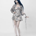 Get trendy with [Blood Supply] Corpse Bride Gothic Mini Dress - Crop Top available at Peiliee Shop. Grab yours for $49.90 today!