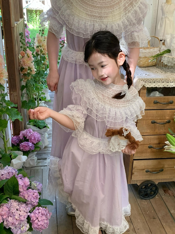 Customized Sewing Diary Handmade Kids Version Lavender Moon Cotton Dress