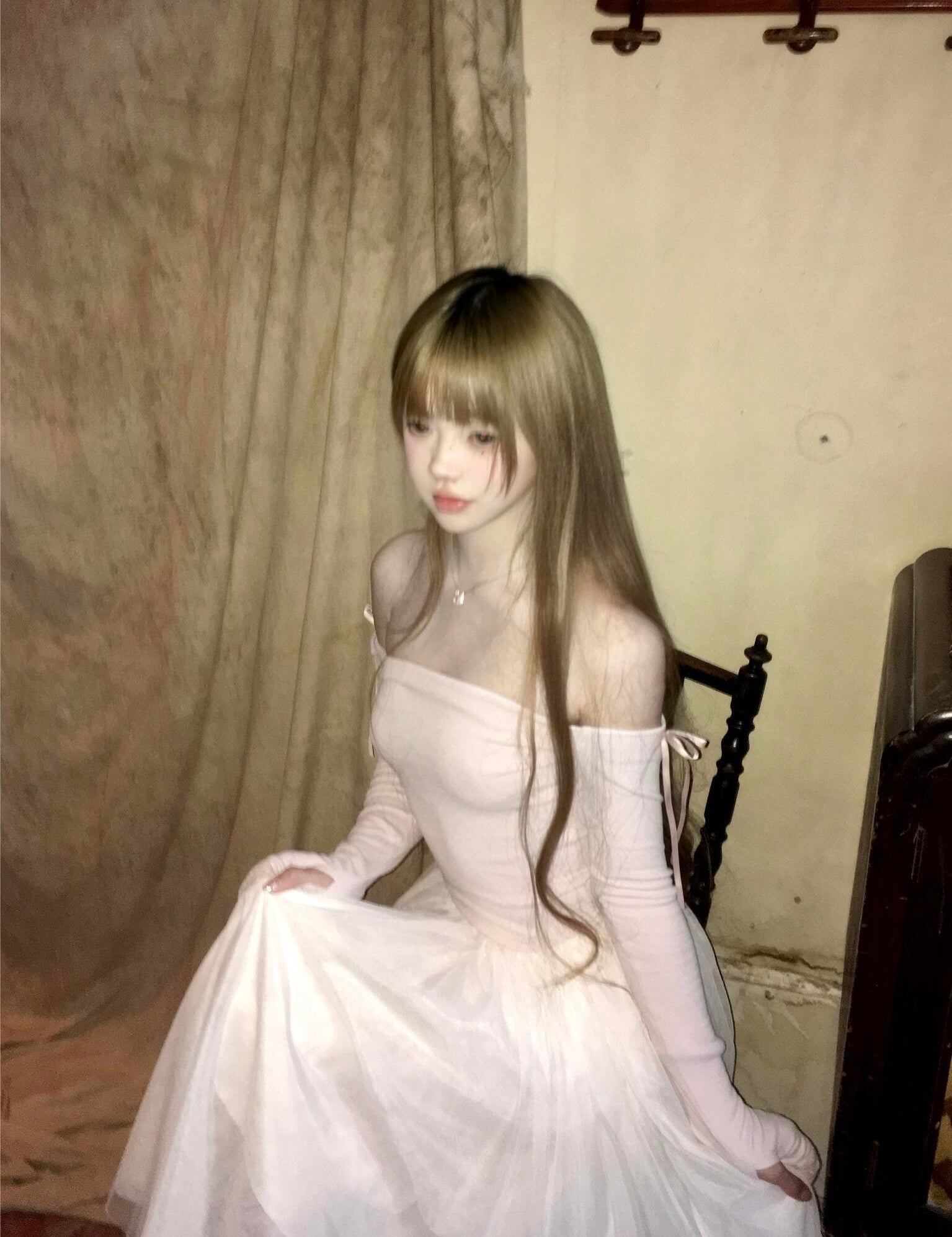 シープキス バレエ ソフトガール オフショルダートップ