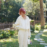 Sleepy Fairy Floral Deer Hoodie And Flare Pants Set