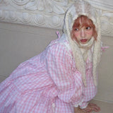 [August Unicorn] The Girl Gingham Babydoll Thin Coat