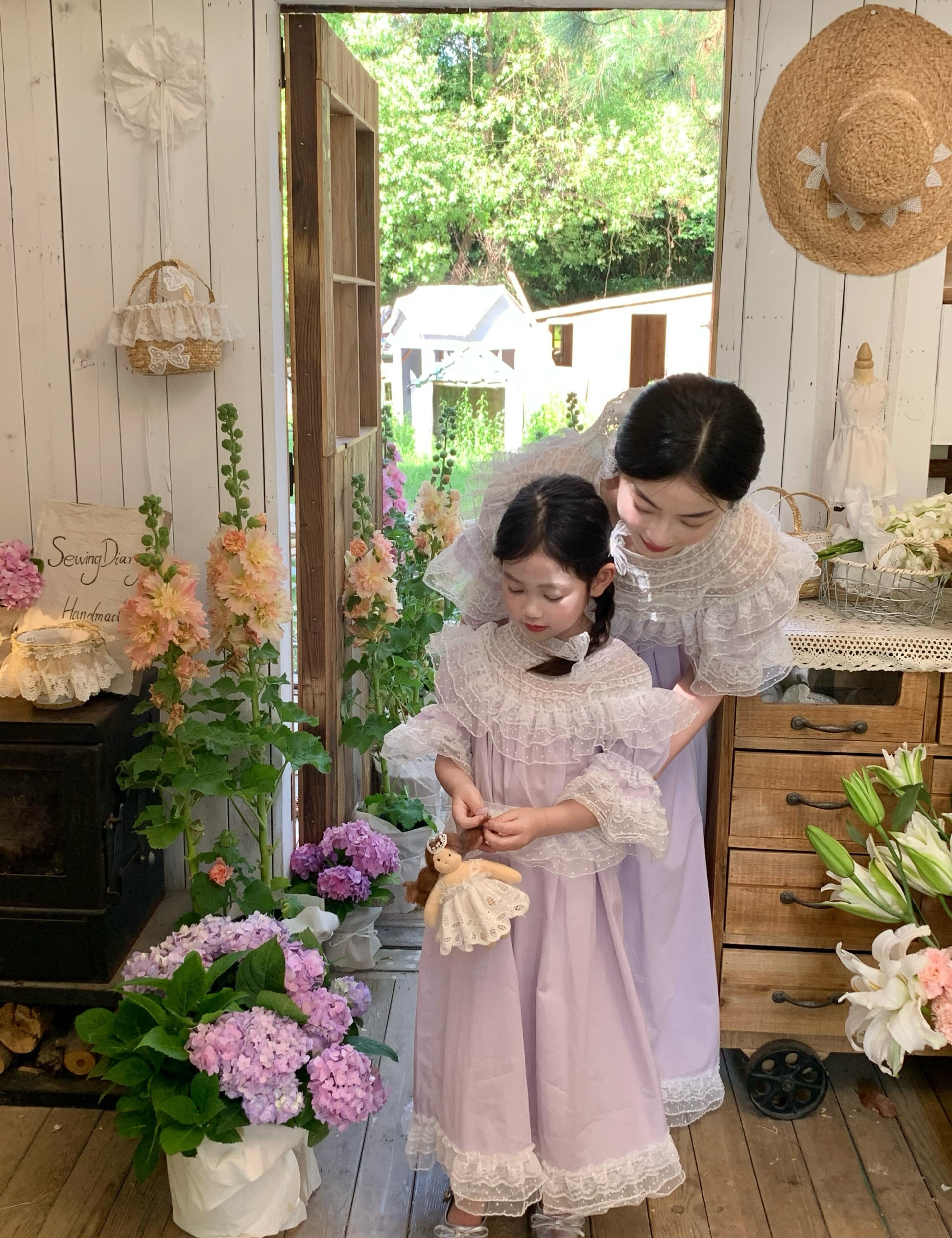 Customized Sewing Diary Handmade Kids Version Lavender Moon Cotton Dress