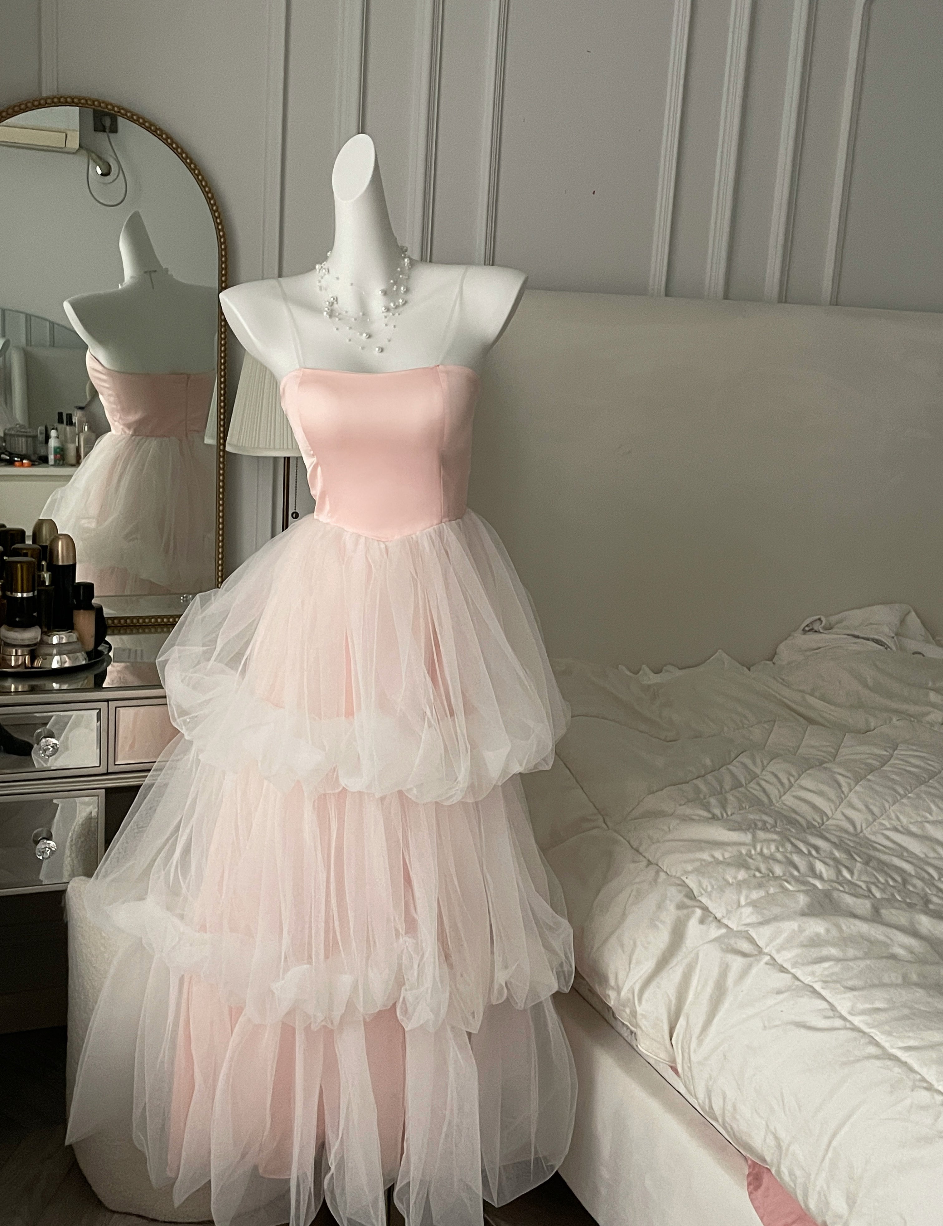 Get trendy with Rosy Romance Princess Gown MIDI Dress - Dress available at Peiliee Shop. Grab yours for $108 today!