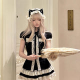 KittenClaw Vintage Lace Cross 100% Cotton Top
