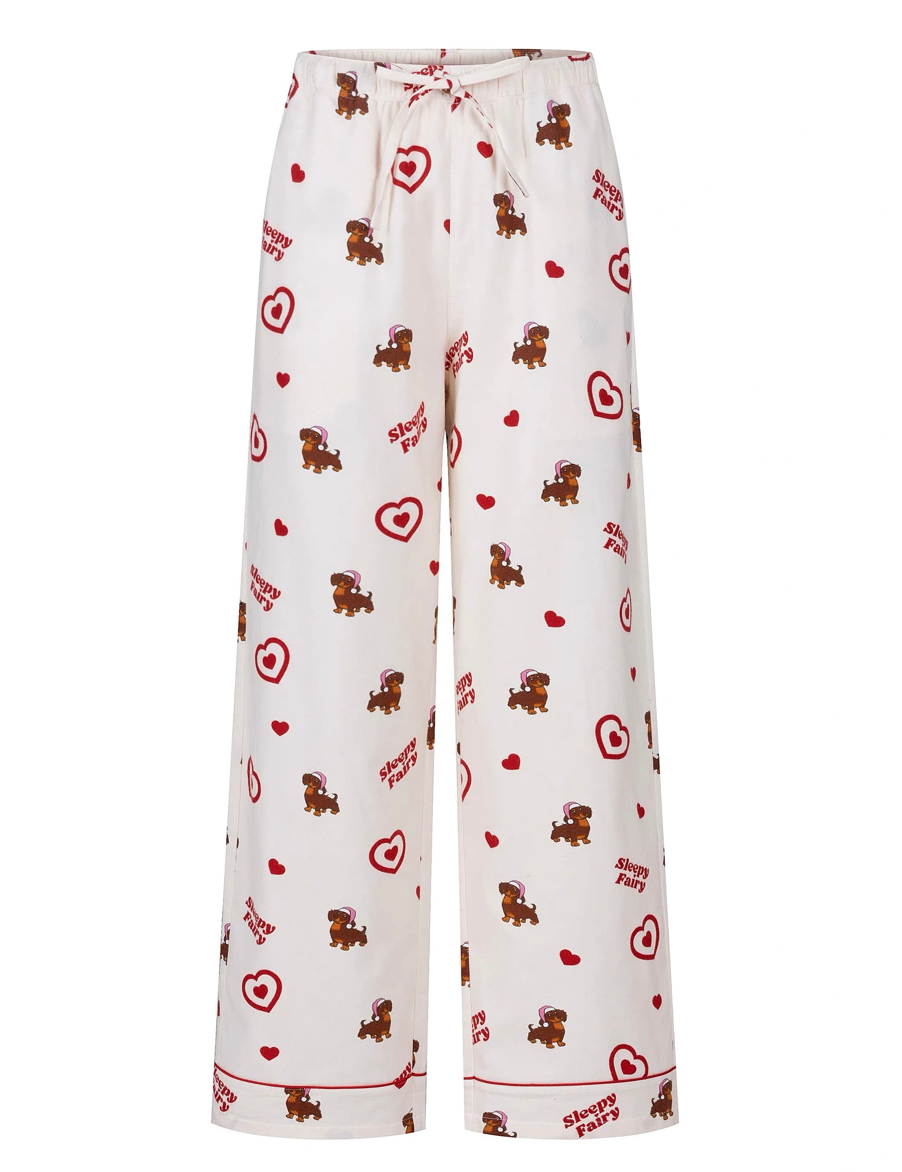 Sleepy Fairy Dachshund Brushed Flannel Pajama Set