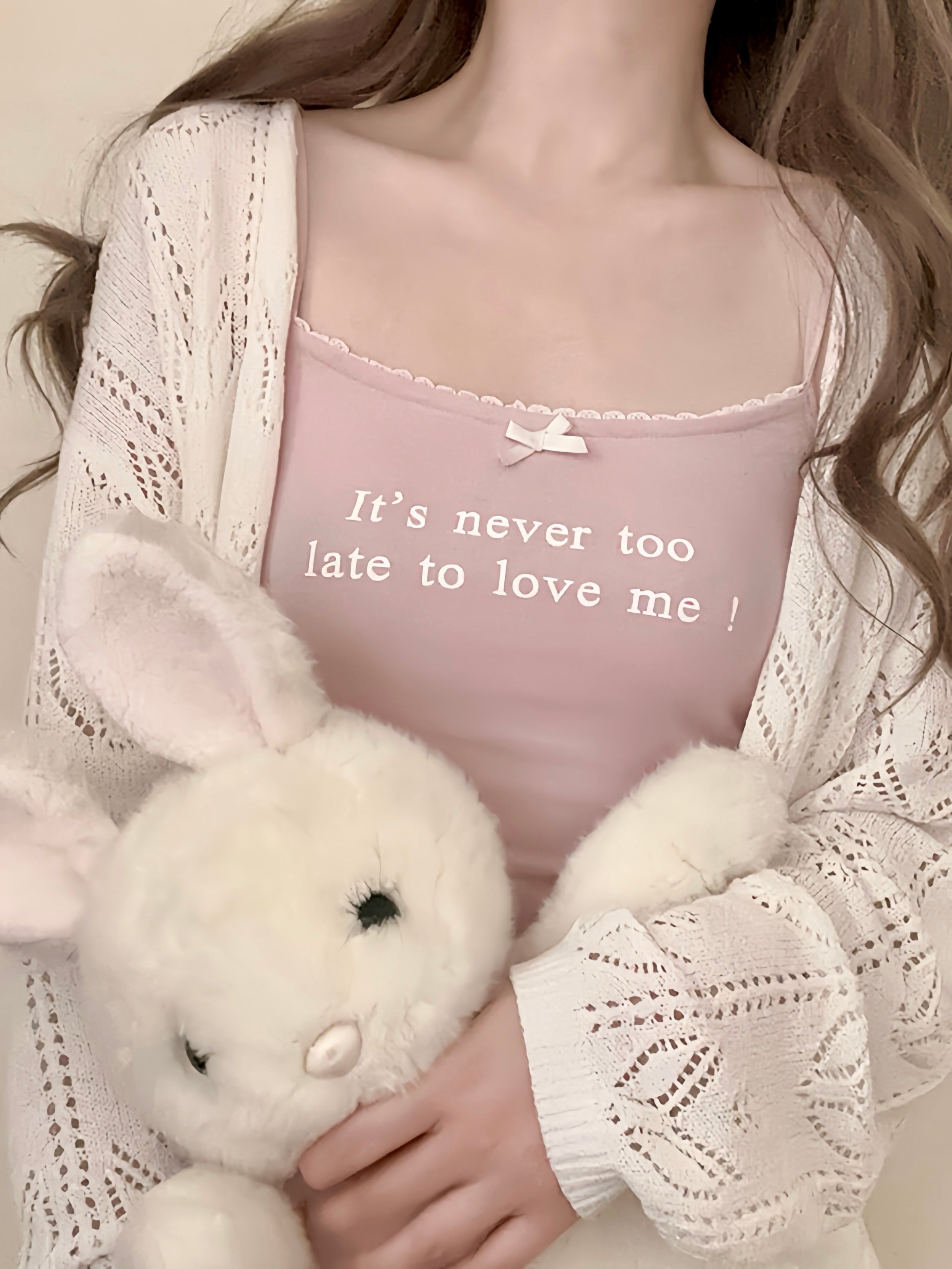 Get trendy with [Buy 2 Get 1 Free] It’s never too late to love me cotton vest top - vest available at Peiliee Shop. Grab yours for $12.80 today!