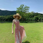 Get trendy with [SPOII UNOSA] Garden Dress Gingham Midi Dress Gown -  available at Peiliee Shop. Grab yours for $72 today!