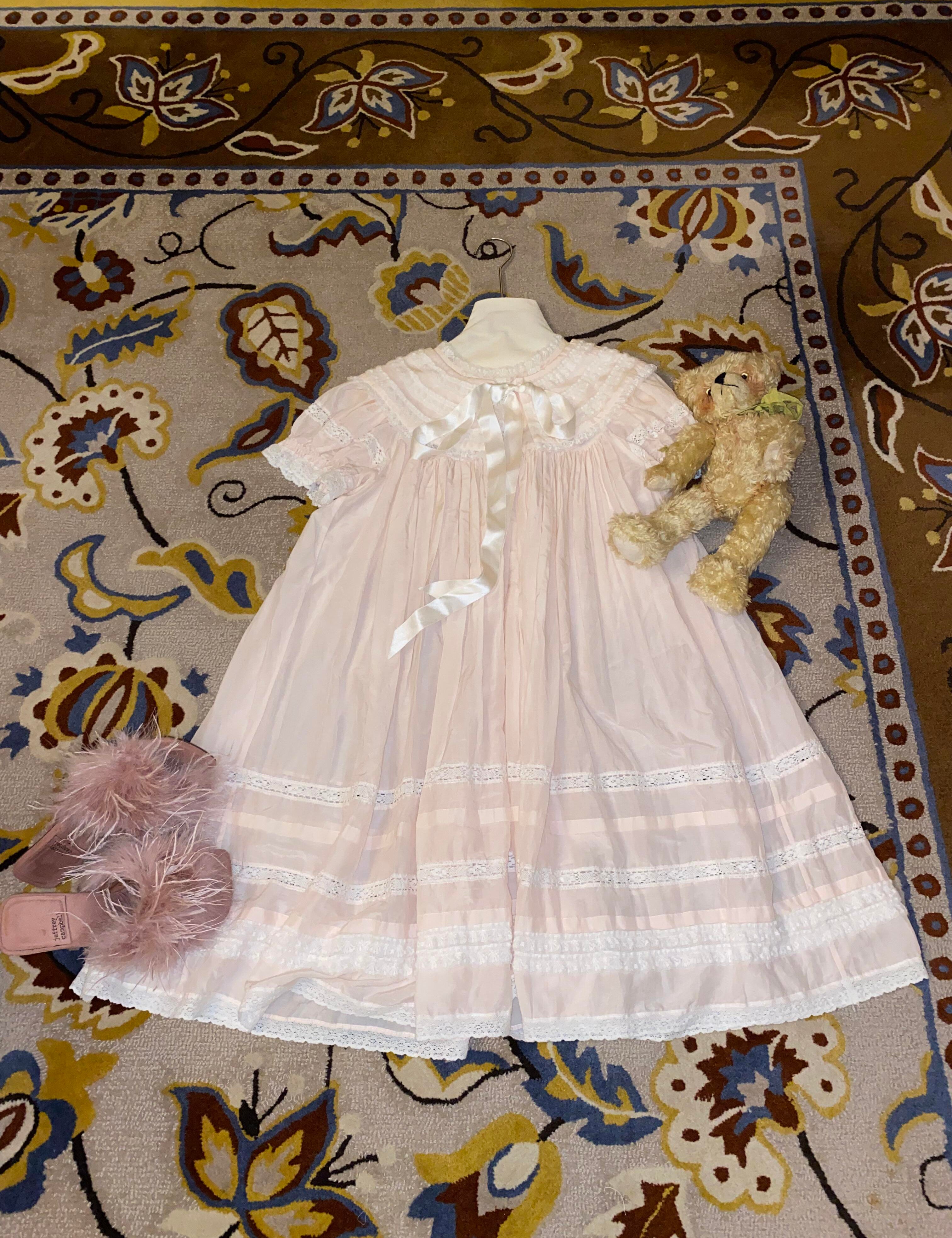 August Unicorn 30% Silk and 70% Cotton Vintage Doll Dress
