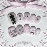 Dream core strange tale Hand-Painted Press On Nail Set