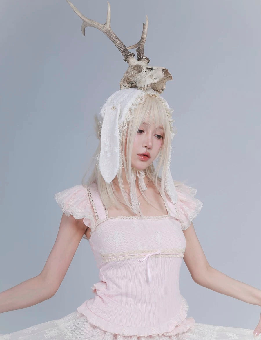 Get trendy with Rose Island AW24 Elf Guardian - Cottage Fairy Core Mini Skirt - Skirt available at Peiliee Shop. Grab yours for $40 today!