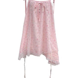 [Rose Island] Pink Mermaid Jellyfish  Style Mini Dress