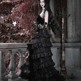 Blood Supply Christmas At Vampire Castle Layered Skirt