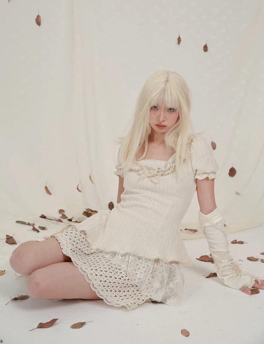 Get trendy with [Rose Island] Forest Walk Autumn mini dress -  available at Peiliee Shop. Grab yours for $49 today!