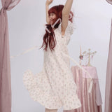 [Rose Island] Rosy Angels Floral Cotton Dress