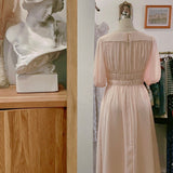 Get trendy with [Customized] Soft Rose - Sound Of Music Movie Inspired Midi Dress - Dress available at Peiliee Shop. Grab yours for $118 today!