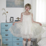 Get trendy with [August Unicorn] Angel Shell Princess transparent outer dress - Dresses available at Peiliee Shop. Grab yours for $105 today!