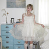 Get trendy with [August Unicorn] Angel Shell Princess transparent outer dress - Dresses available at Peiliee Shop. Grab yours for $105 today!