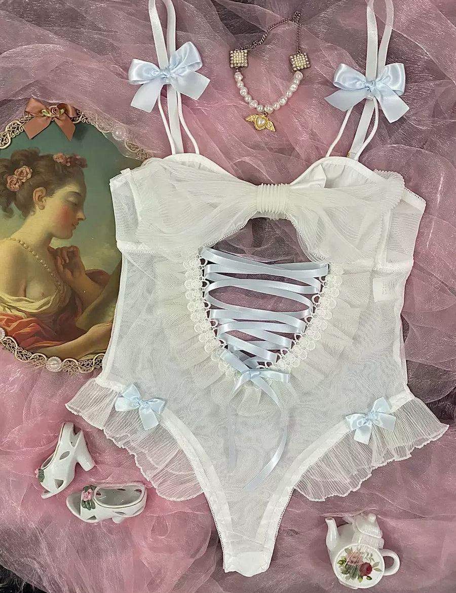 Get trendy with [Handmade Lingerie] Write me a love letter - Lace Bodysuit -  available at Peiliee Shop. Grab yours for $19.90 today!