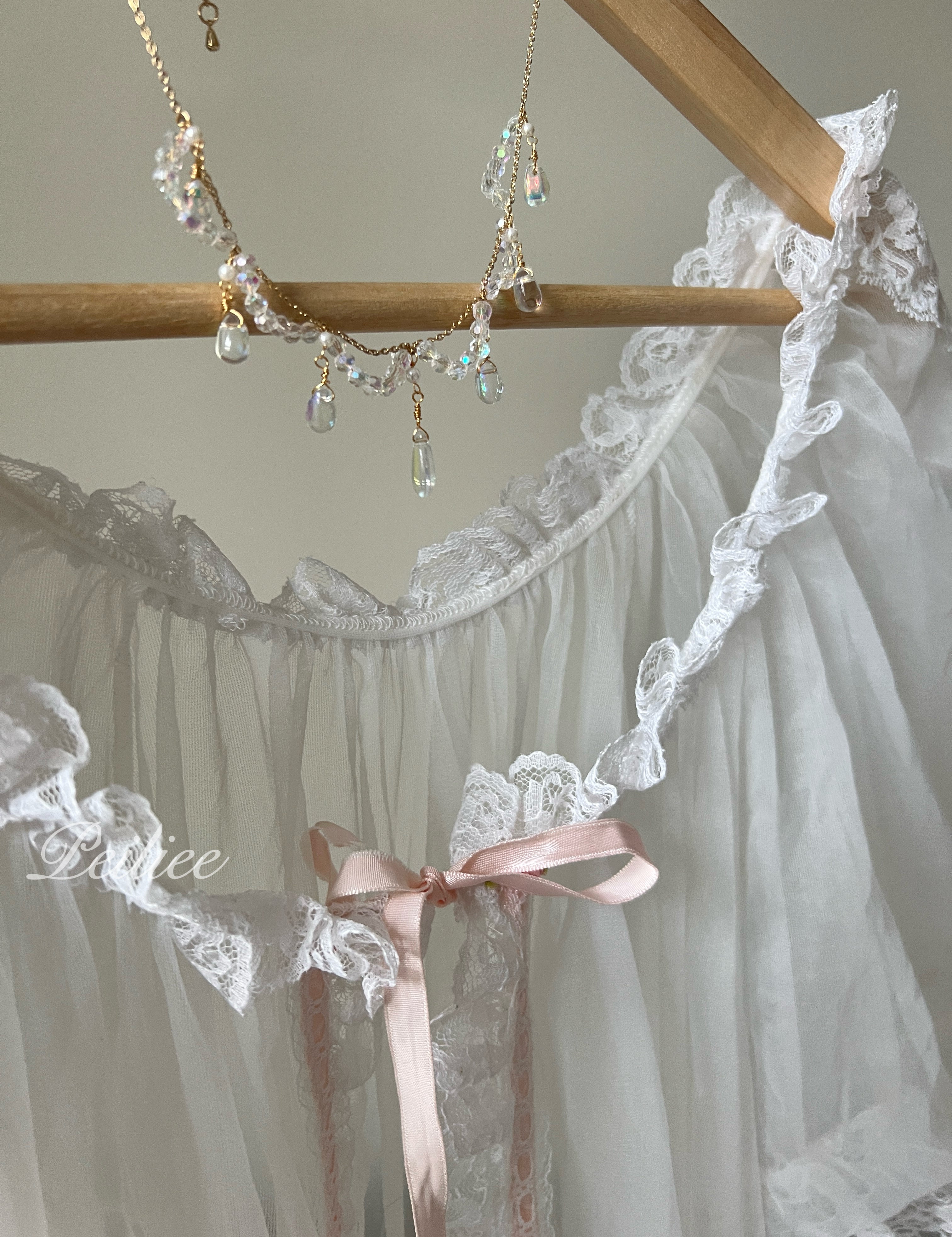Get trendy with [Sweden] Angel Shell Princess Style Handmade Crystal Necklace -  available at Peiliee Shop. Grab yours for $28 today!
