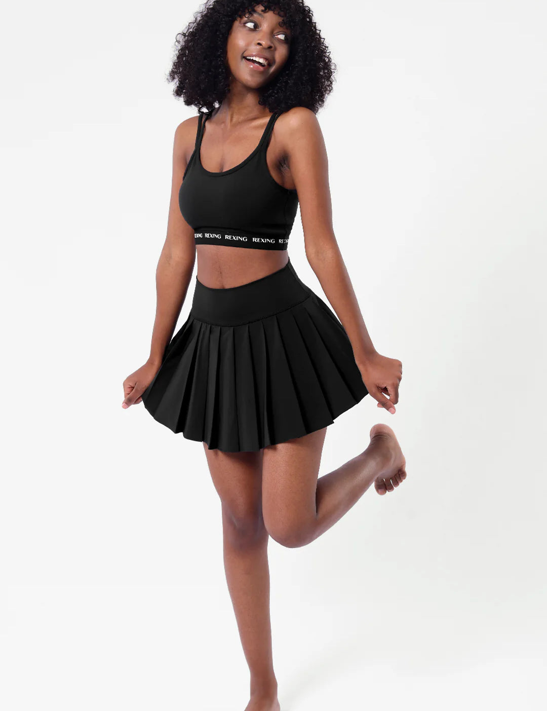 Get trendy with [Rexing x Peiliee Sport] Tennis Girl Breathable Tennis Skirt with Inner Shorts and Pockets -  available at Peiliee Shop. Grab yours for $36 today!