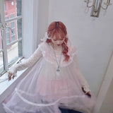 Get trendy with [August Unicorn] Rose romance transparent outer dress - Dresses available at Peiliee Shop. Grab yours for $75 today!