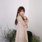 Rose Island 25ss Floral Fawn Dream Coquette Core Dress