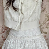 [Pacific Postition] Angel Heart Club Lace Midi Skirt