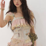 Rose Island Vintage Diary Storybook Patchwork Dress JSK