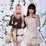 Rose Island Forest Tea Party Floral Mini Skirt with Bloomers