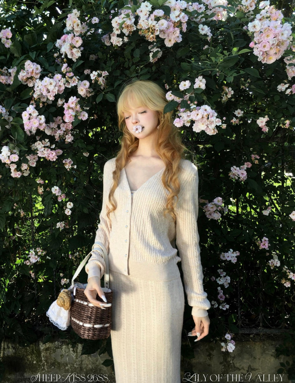 SheepKiss Lily of the Valley Merino Knit Cardigan